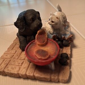 Enesco Partners in Crime figurine. 
Medium rare, right?! 1993 Mary Rhyner